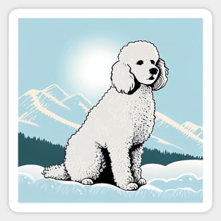 Make a Difference with the Poodle Mountain Design 2 Sticker